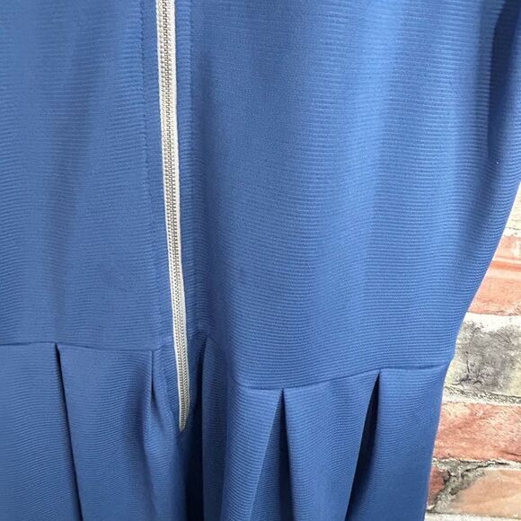 5 for $25🔥LuLaRoe Blue Pleated Dress Large- New With Tags - Picture 9 of 10